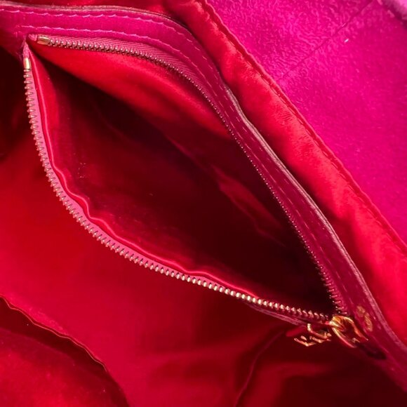 Authentic FENDI Mamma Baguette Pink Suede Gold Glitter Flap Shoulder Bag Purse - Picture 16 of 16